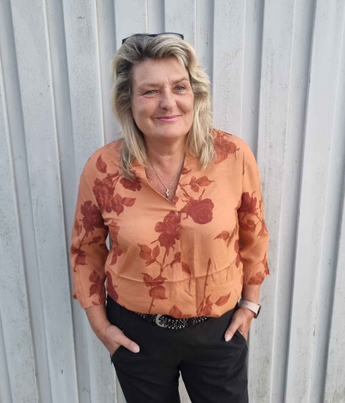 ONE-TWO LUXZUZ INGOLFINE BLOUSE IN ROSE GOLD