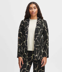 B.YOUNG RIZETTA BLAZER I SORT OG LIME