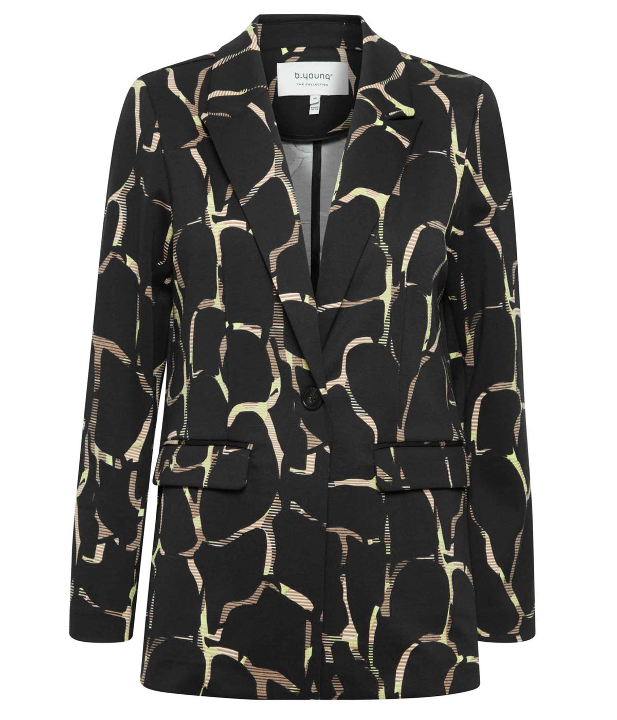 B.YOUNG RIZETTA BLAZER I SORT OG LIME