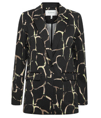 B.YOUNG RIZETTA BLAZER I SORT OG LIME