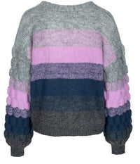 LUXZUZ ONE-TWO CALINA STRIKCARDIGAN  I  LILAC FARVET MIX