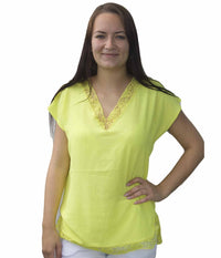 OFELIA BLUSE I LEMON GUL
