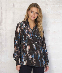 PREPAIR AGNES BLOUSE IN BLACK AND BLUE