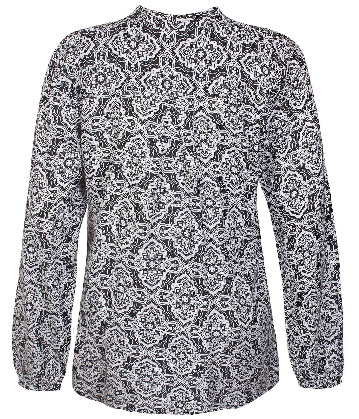 ZE-ZE RELLY BLUSE I SORT OG HVID