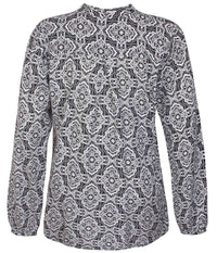 ZE-ZE RELLY BLUSE I SORT OG HVID