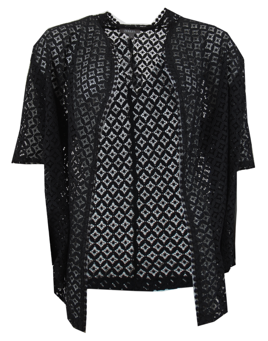 OFELIA ARABELLA CARDIGAN I SORT