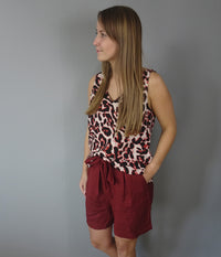 SOAKED LANYA TOP I FIRE RED