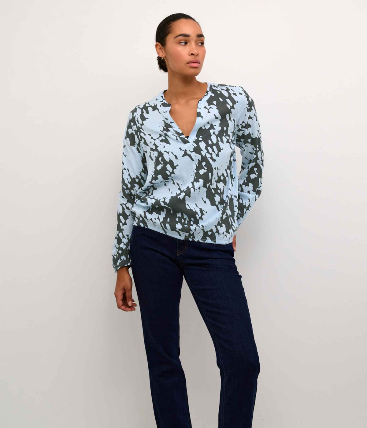COFFEE DITTE BLOUSE GRAY BLUE