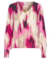 COFFEE ARONA BLOUSE IN PINK AND SAND