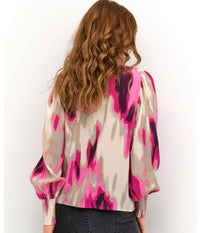 COFFEE ARONA BLOUSE IN PINK AND SAND