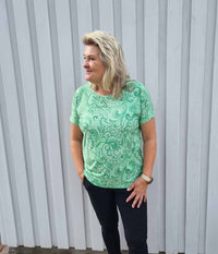LUXZUZ ONE-TWO KARIN T-SHIRT IN JASMINE GREEN