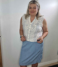 B.YOUNG LANA SKIRT IN LIGHT BLUE DENIM