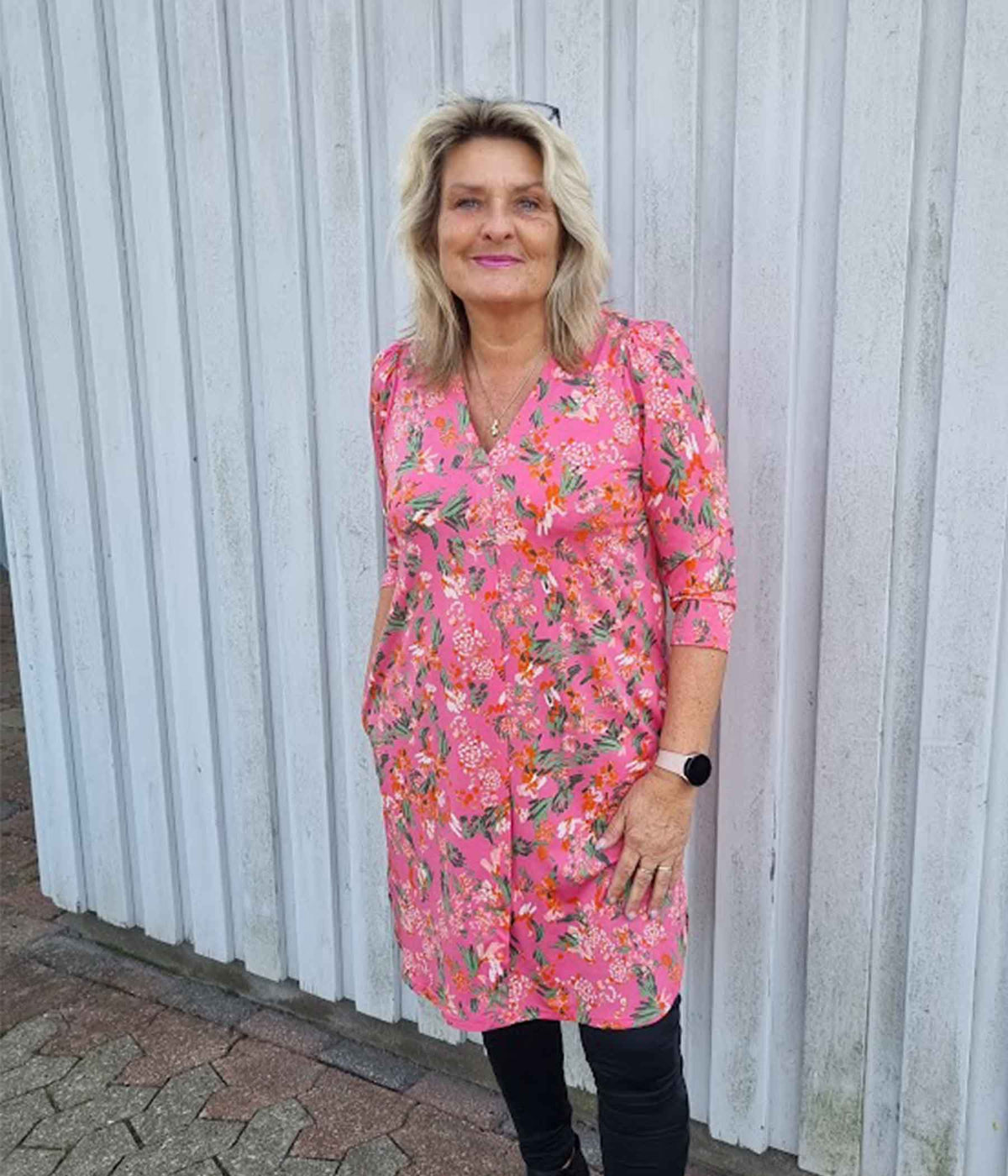 FRANSA SEEN TUNIC IN ROSE MIX