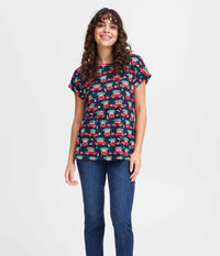 FRANSA SEEN JULE T-SHIRT I NAVY