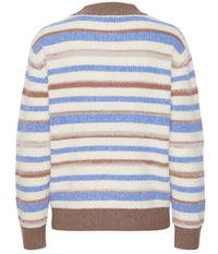 FRANSA ALITA KNIT IN CREAM BLUE AND BROWN