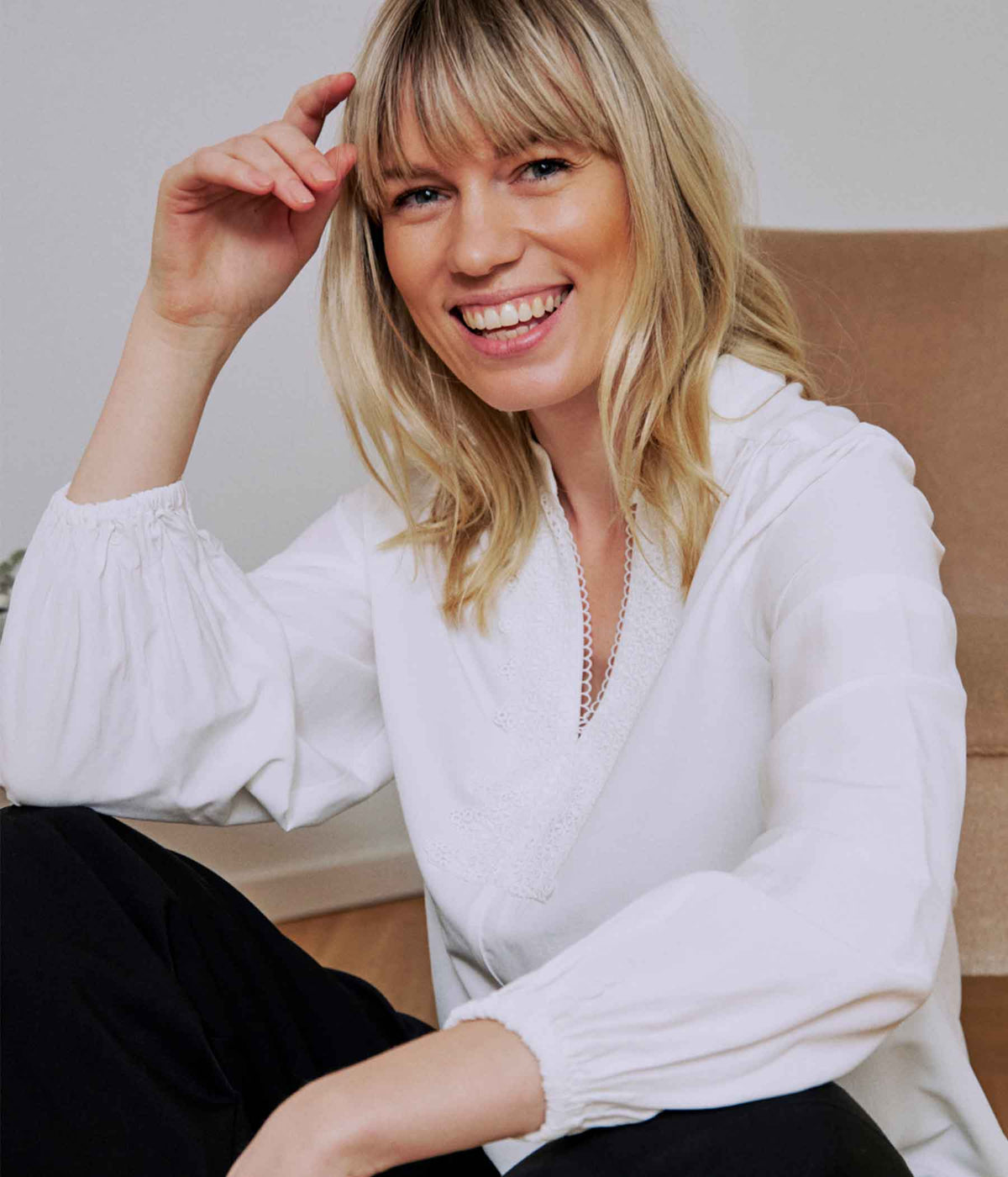 FRANSA VIGGA BLOUSE IN WHITE