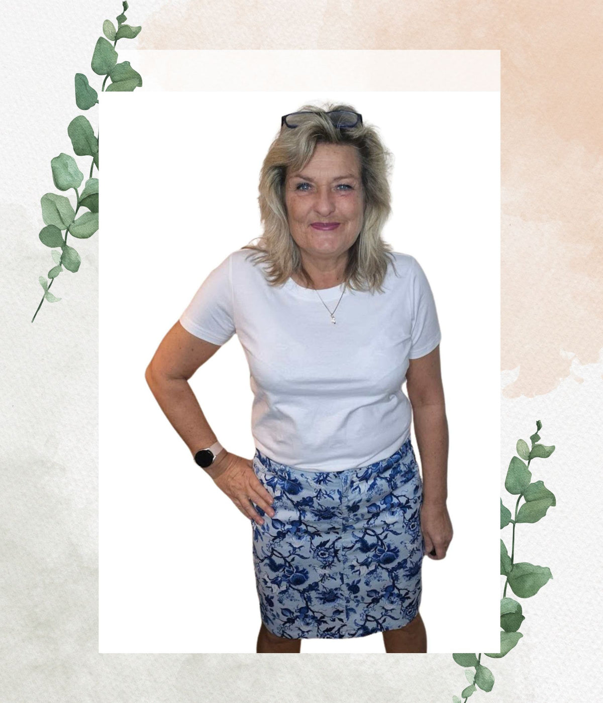 ZE-ZE KYLIE SKIRT IN BLUE