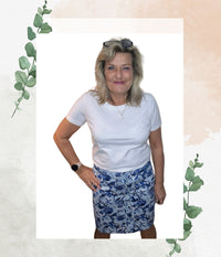 ZE-ZE KYLIE SKIRT IN BLUE
