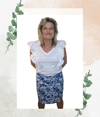 ZE-ZE KYLIE SKIRT IN BLUE