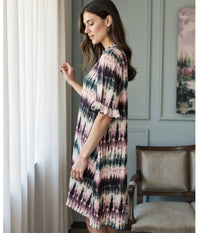 OFELIA AKSA TUNIKA I ROSA KHAKI OG SORT