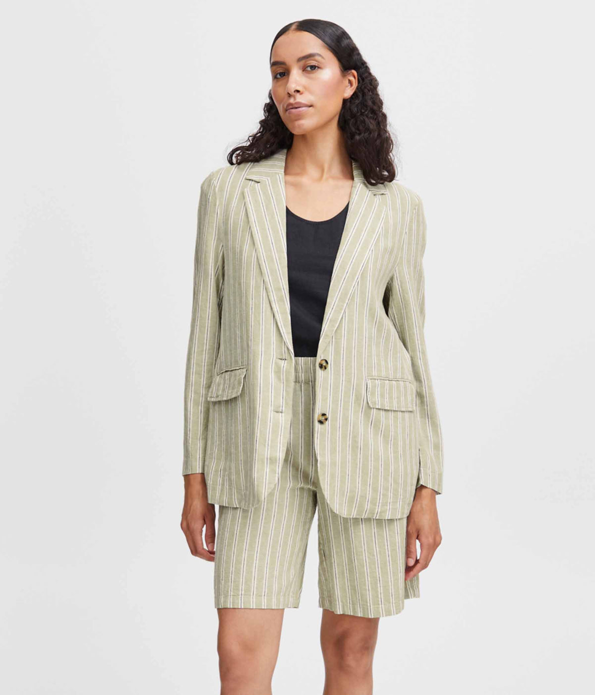 B.YOUNG FALAKKA BLAZER I STRIBET SAND