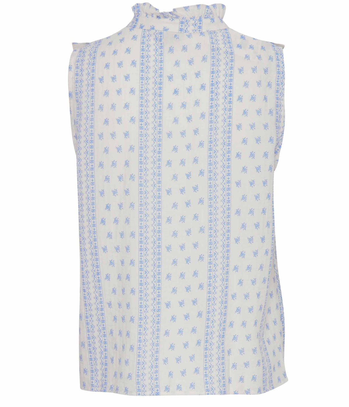 B.YOUNG SHIRT TOP IN LIME WHITE AND BLUE