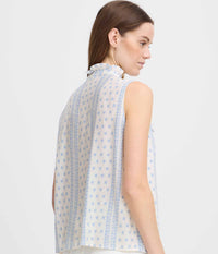 B.YOUNG SHIRT TOP IN LIME WHITE AND BLUE