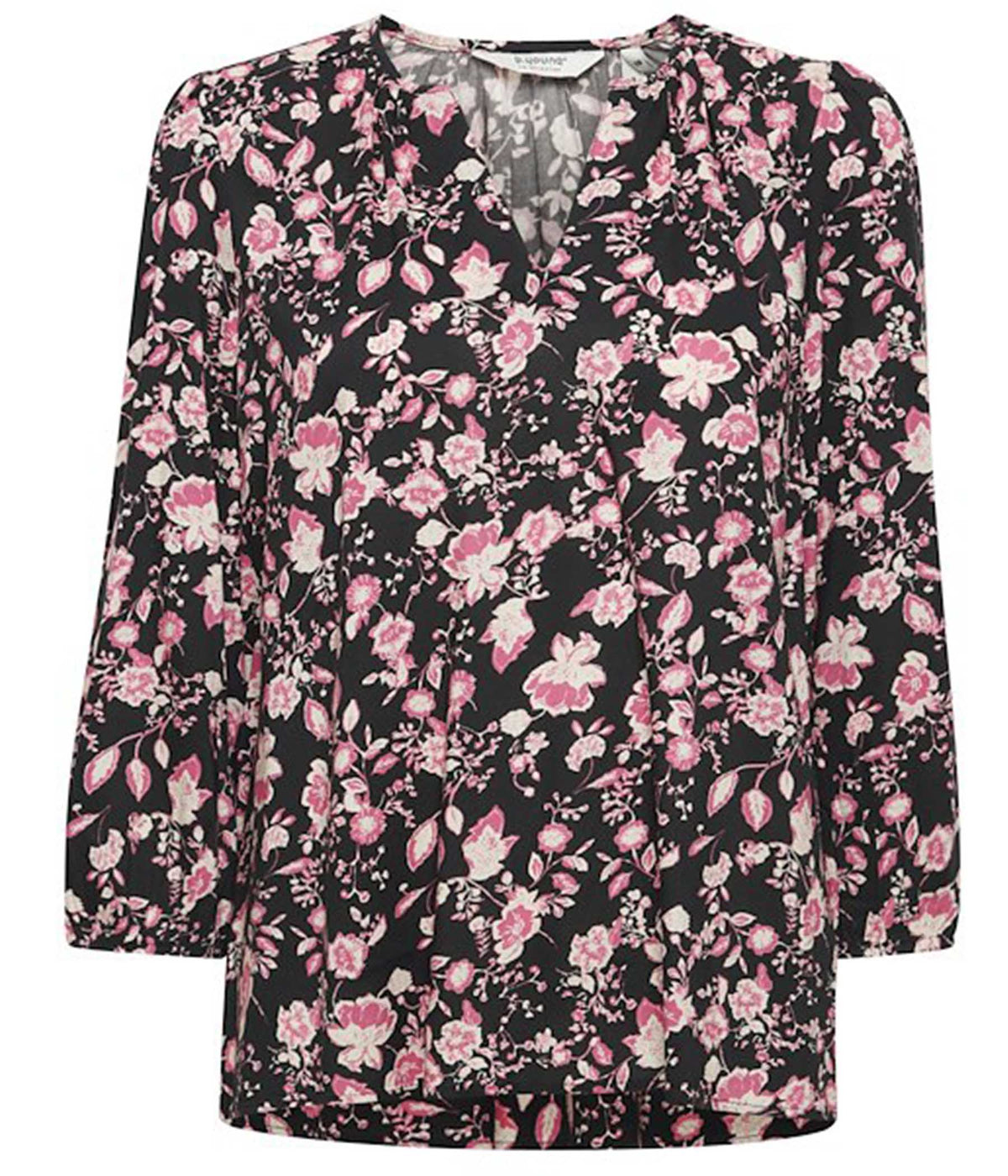 B.YOUNG JOSA BLUSE I SORT OG PINK