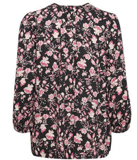 B.YOUNG JOSA BLOUSE IN BLACK AND PINK