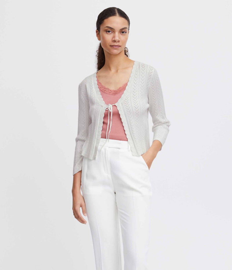 B.YOUNG MANJA BOLERO IN LIME WHITE