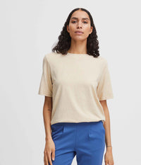 B.YOUNG PAMILA MELANCE T-SHIRT IN BIRCH