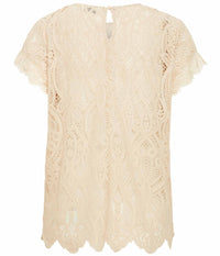 B.YOUNG FALACE LACE BLOUSE IN SAND
