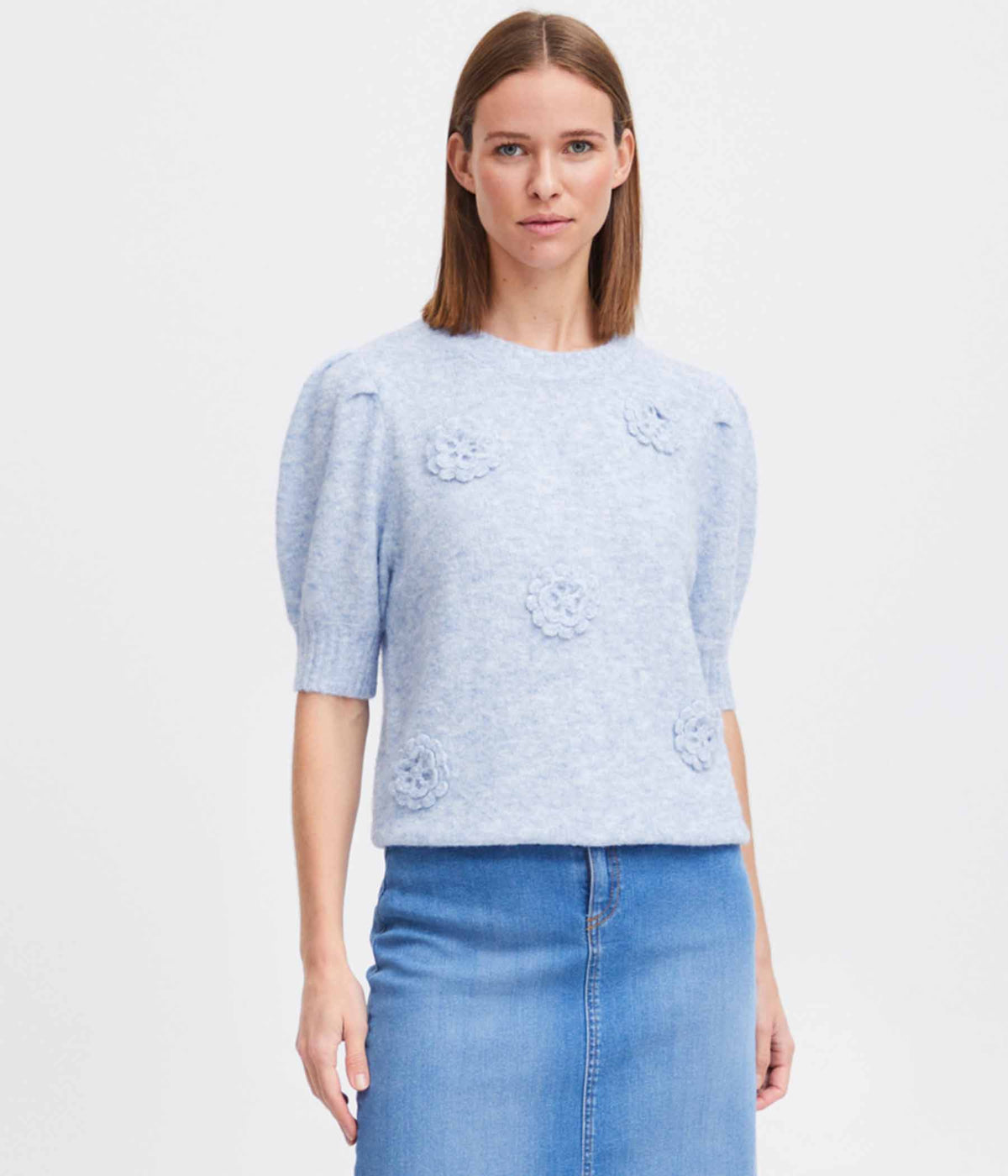 B.YOUNG MARLOTTE KNITTING IN LIGHT BLUE