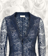 CREAM TRINNY LACE BLAZER