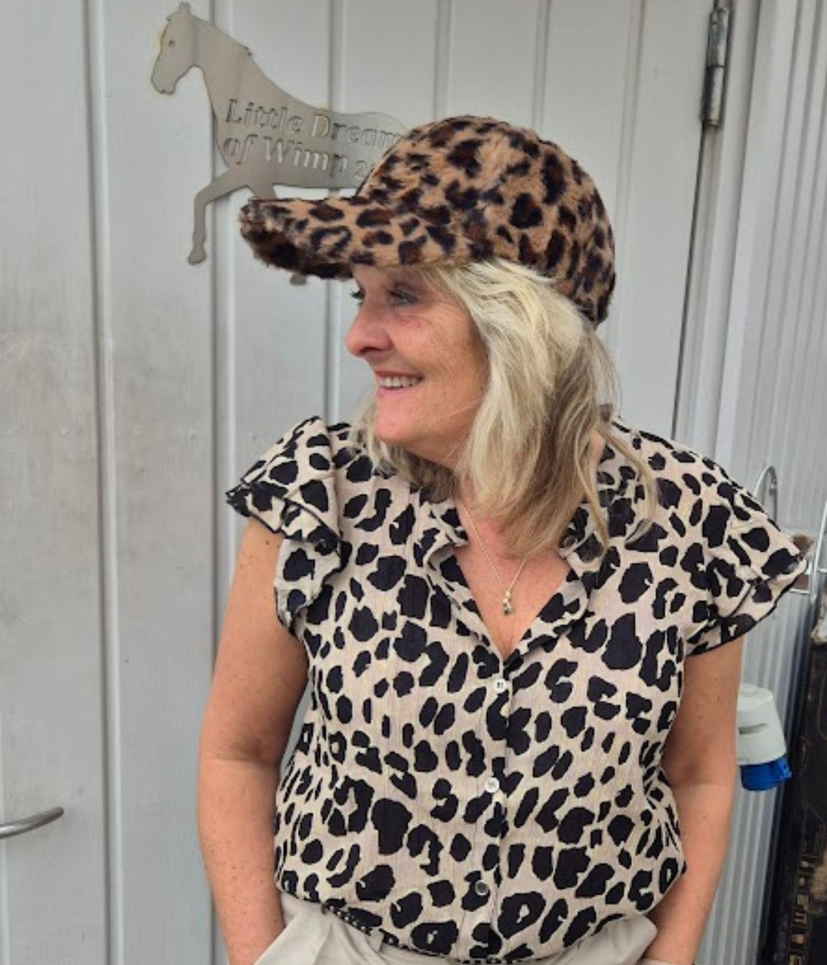 CAP I LEOPARD PRINT