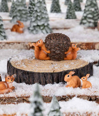 MOTHER SQUIRREL WITH CHILDREN -