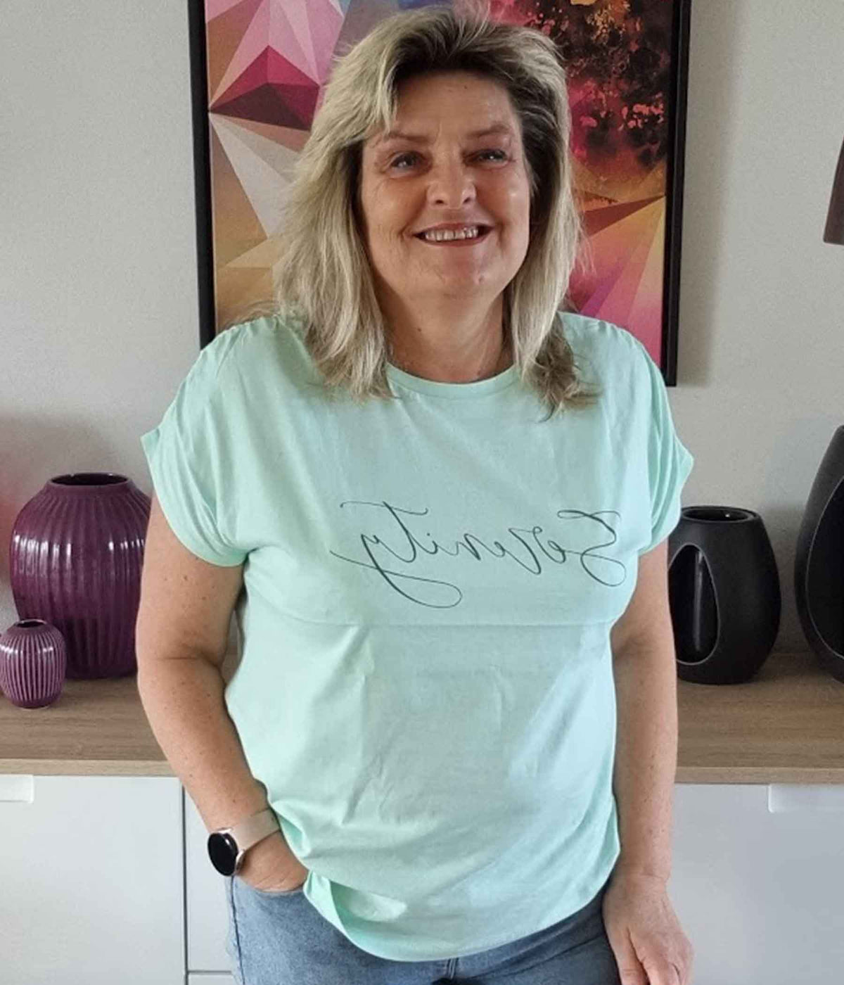 FRANSA ALLI TEE T-SHIRT IN LIGHT GREEN