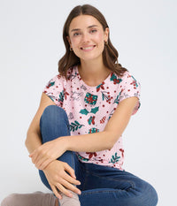 FRANSA SEEN JULE T-SHIRT I ICY PINK