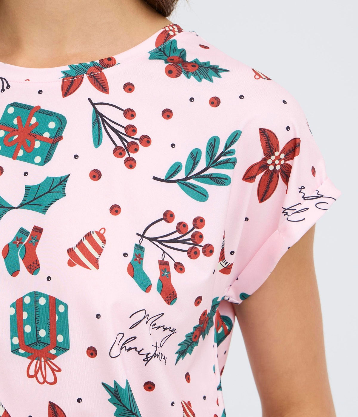 FRANSA SEEN JULE T-SHIRT I ICY PINK