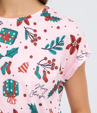 FRANSA SEEN JULE T-SHIRT I ICY PINK