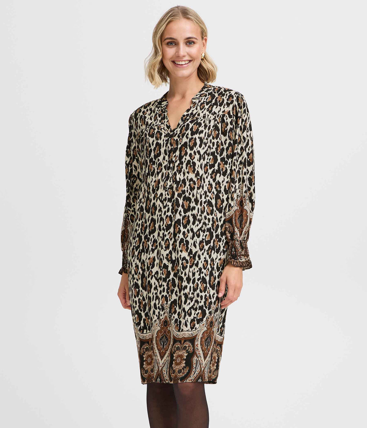FRANCE XILLIE DRESS IN LEOPARD PRINT