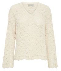 FRANSA BEA KNITTED SWEATER IN SAND