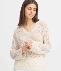 FRANSA BEA KNITTED SWEATER IN SAND