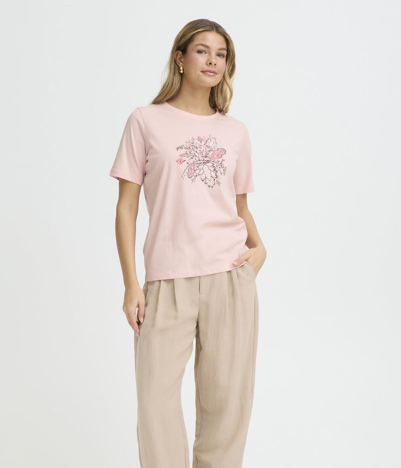 FRANSA T-SHIRT FELICIA I ROSA