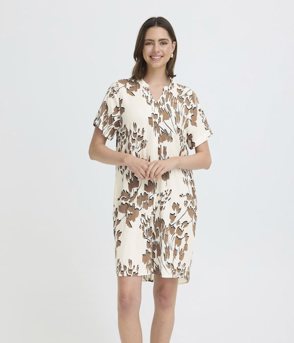 FRANSA HEAT KJOLE/TUNIKA I MØRK SAND