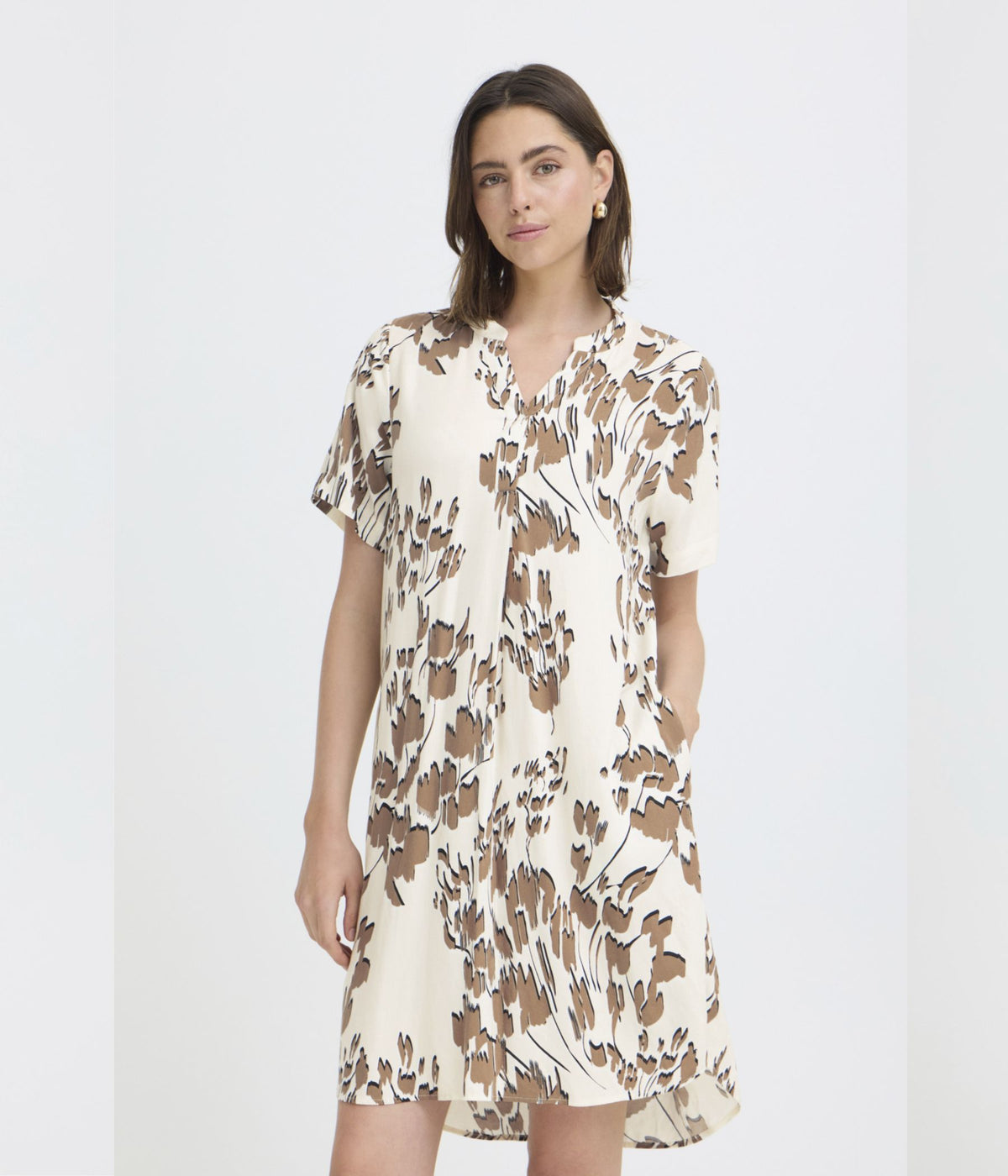 FRANSA HEAT KJOLE/TUNIKA I MØRK SAND