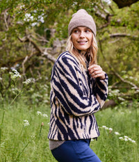 FRANSA NOVA CARDIGAN / JACKET IN SAND AND BLACK