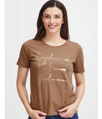 FRANSA TORGA T-SHIRT I COCA MOCHA