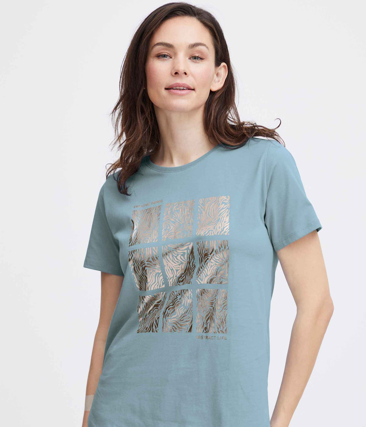 FRANSA OTTILIE T-SHIRT IN SKY MIX