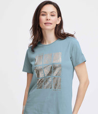 FRANSA OTTILIE T-SHIRT I SKY MIX